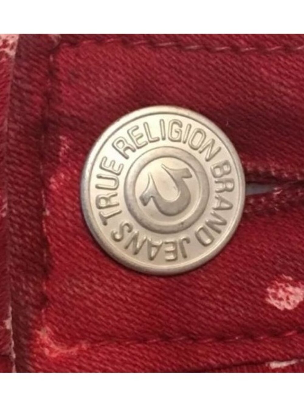 True Religion Maroon Red Embellished Jeans Vintage - Picture 8 of 14